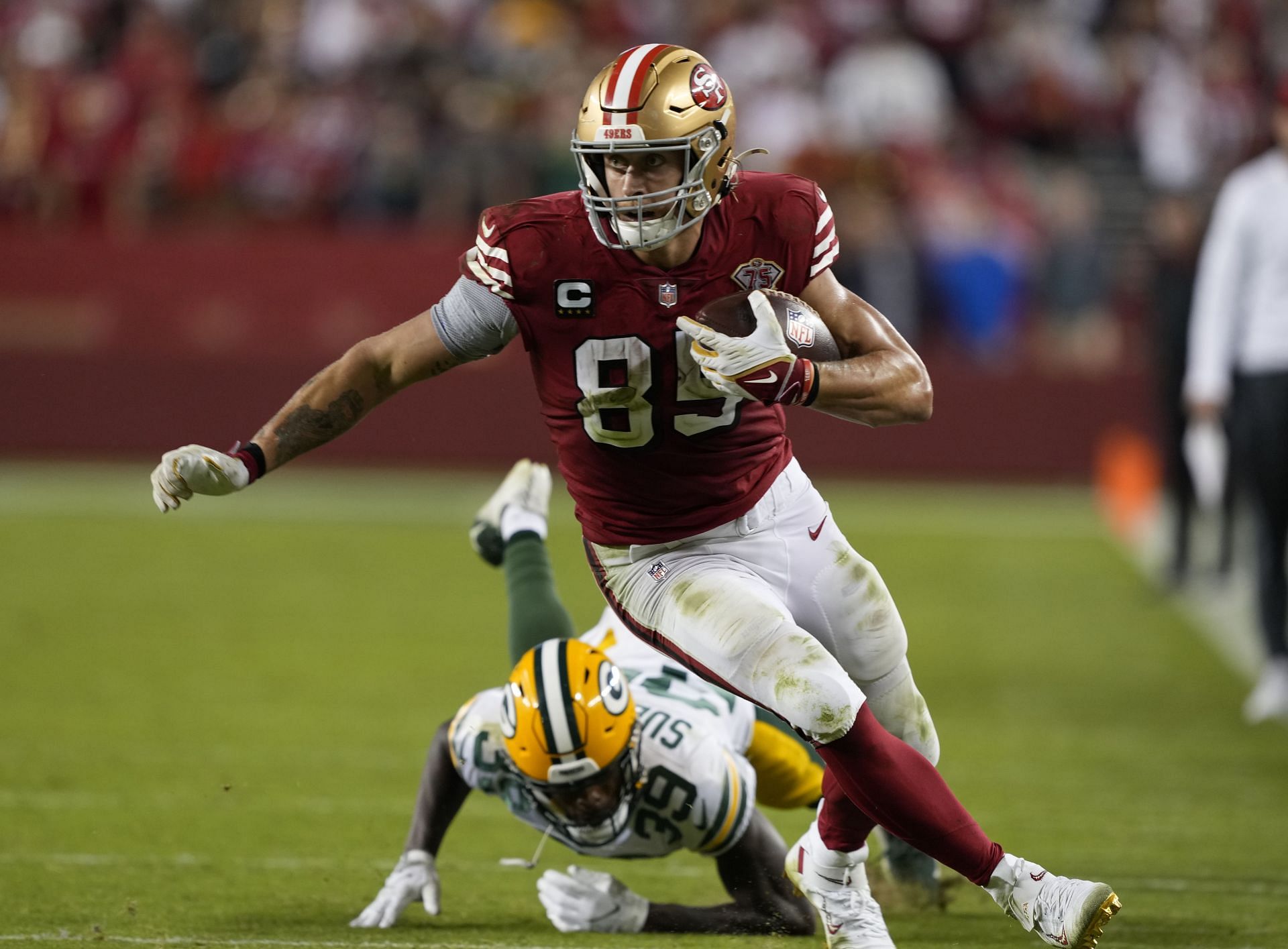 George Kittle during Green Bay Packers v San Francisco 49ers