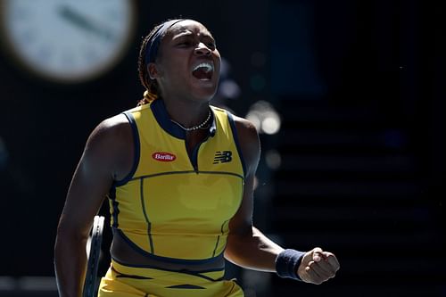 Coco Gauff in action at the 2024 Australian Open