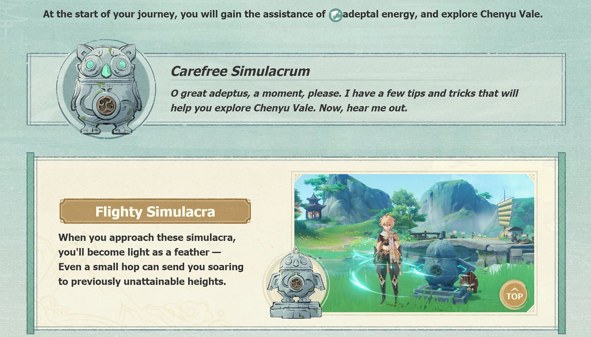 Flighty Simulacra allows the character to jump high (Image via HoYoverse)