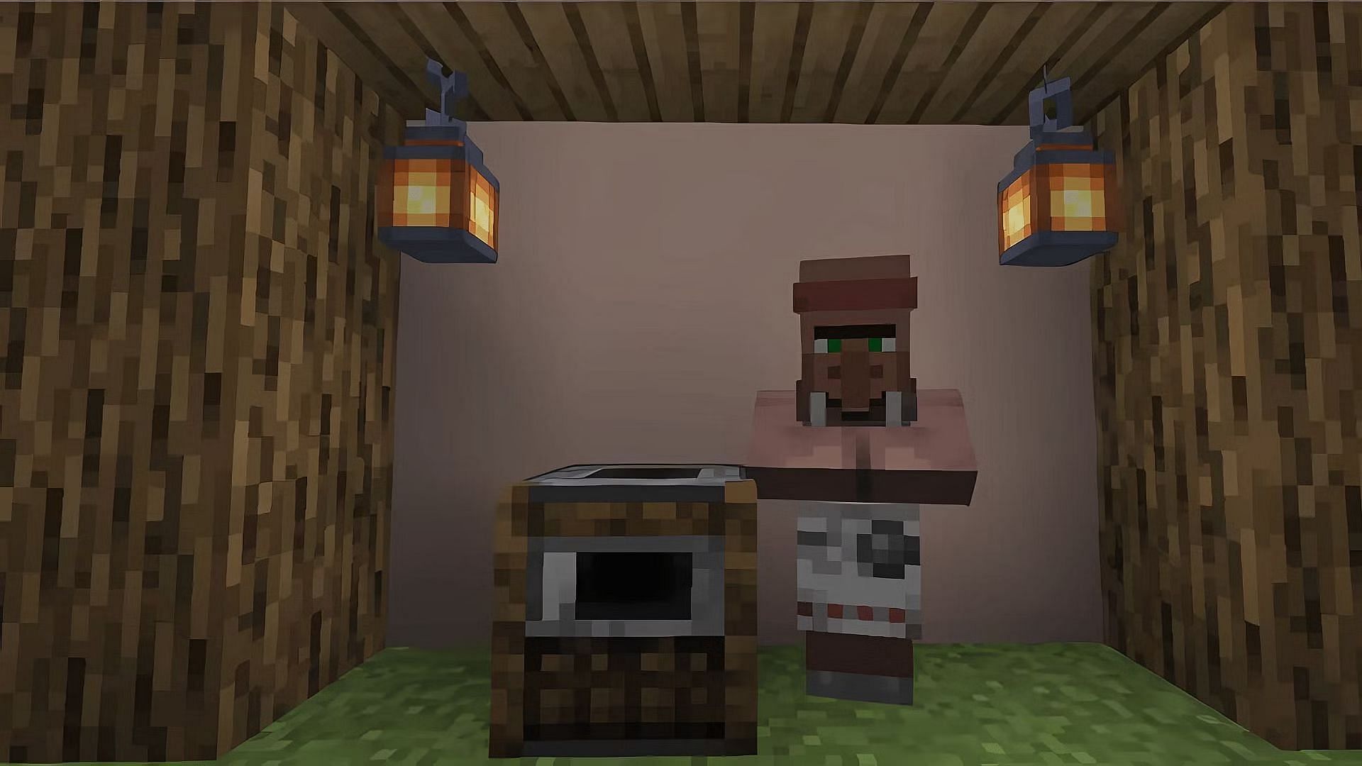 Butcher villagers enjoy using their smoker to produce meat-based foods (Image via Mojang)