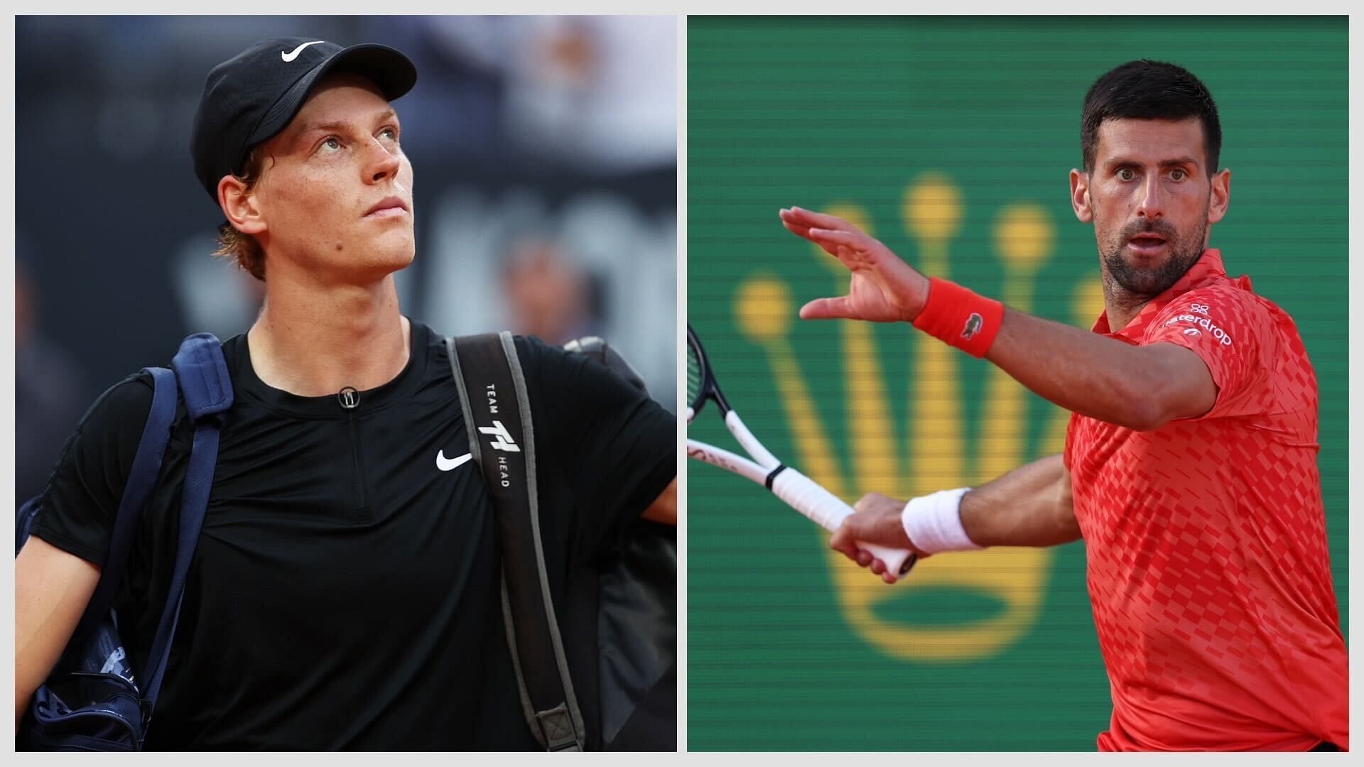 Jannik Sinner (left) takes on Novak Djokovic in the Australian Open semifinal on Friday.