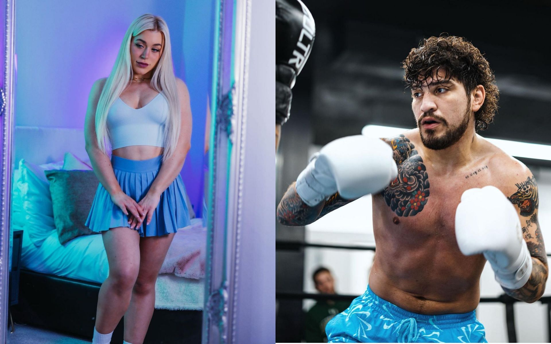 Elle Brooke (left) and Dillon Danis (right) (Images courtesy @thedumblesong and @dillondanis on Instagram)