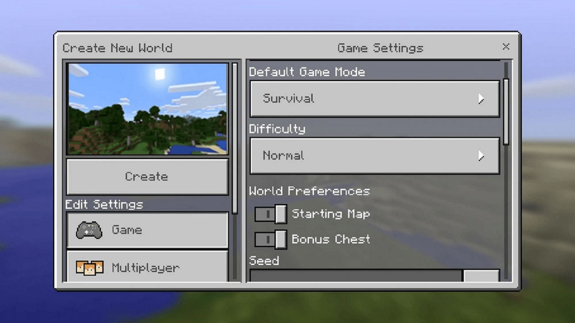 Bonus chests and starting maps are a huge help early on (Image via Mojang)