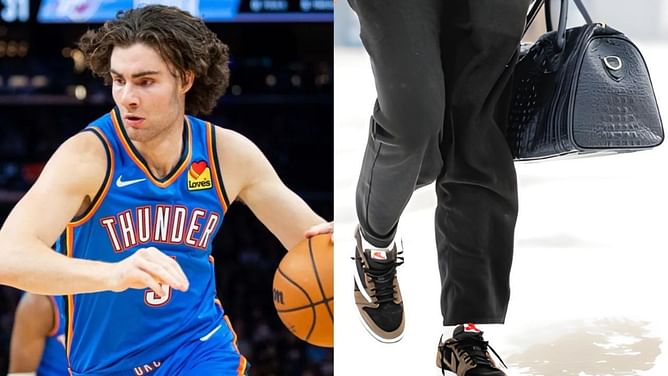 Josh Giddey shows off flair, combines Air Jordans and $24,000 Louis Vuitton bag ahead of OKC-Lakers