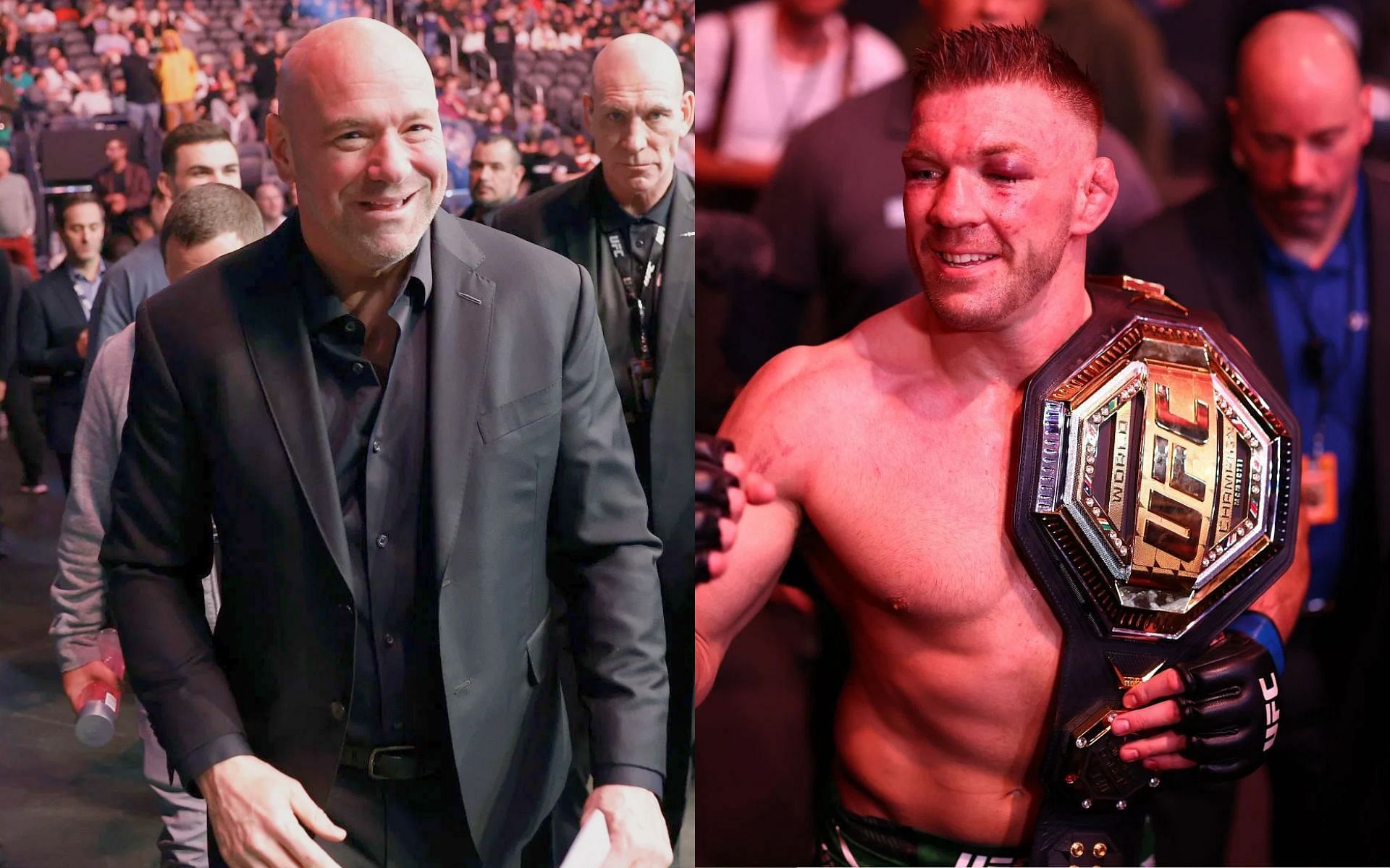 Dana White (left) says that Dricus du Plessis