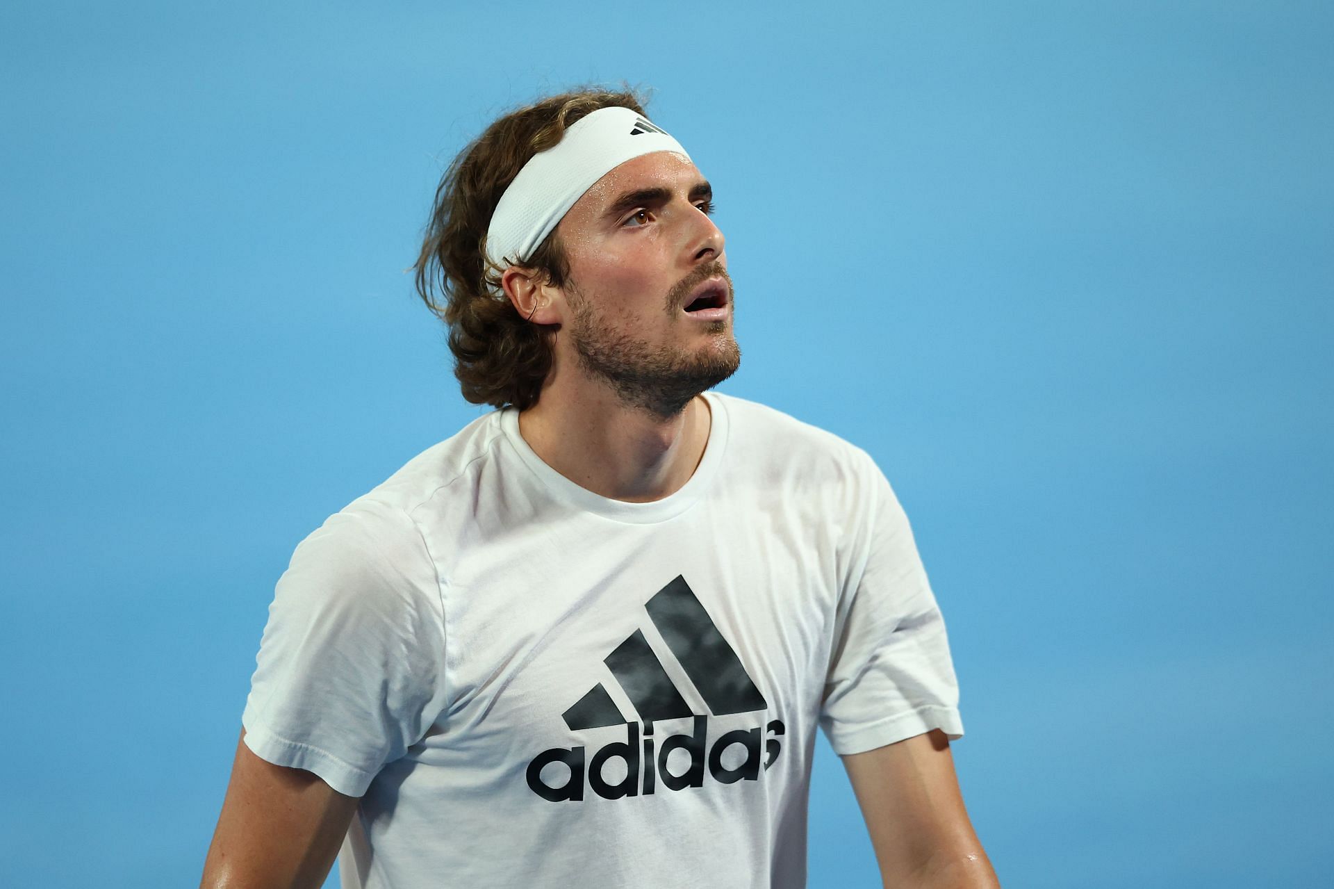 Stefanos Tsitsipas pictured at the 2024 Australian Open