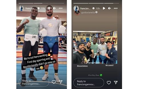 Francis Ngannou's Instagram story