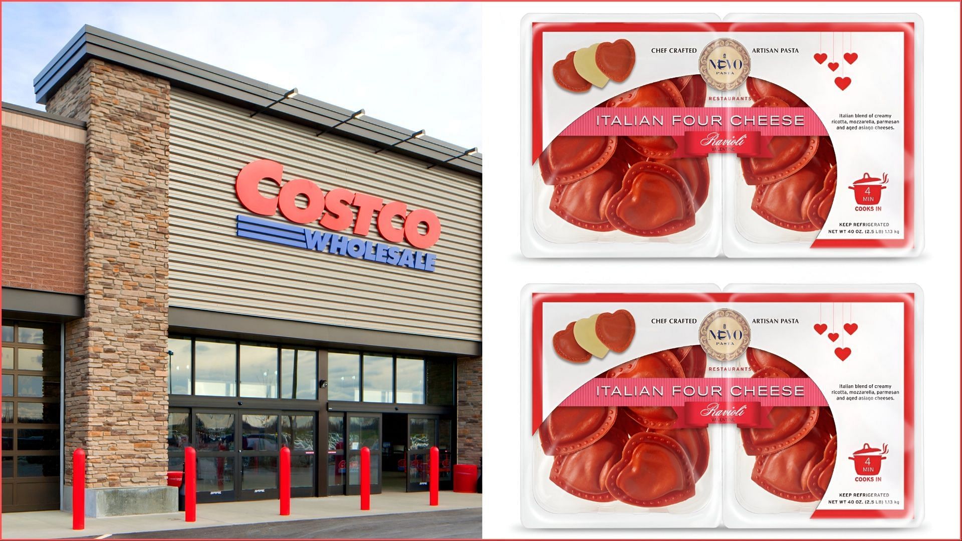 Costco starts selling heart-shaped Nuovo Pasta Heart Raviolis (Image via Costco / Nuovo Pasta)