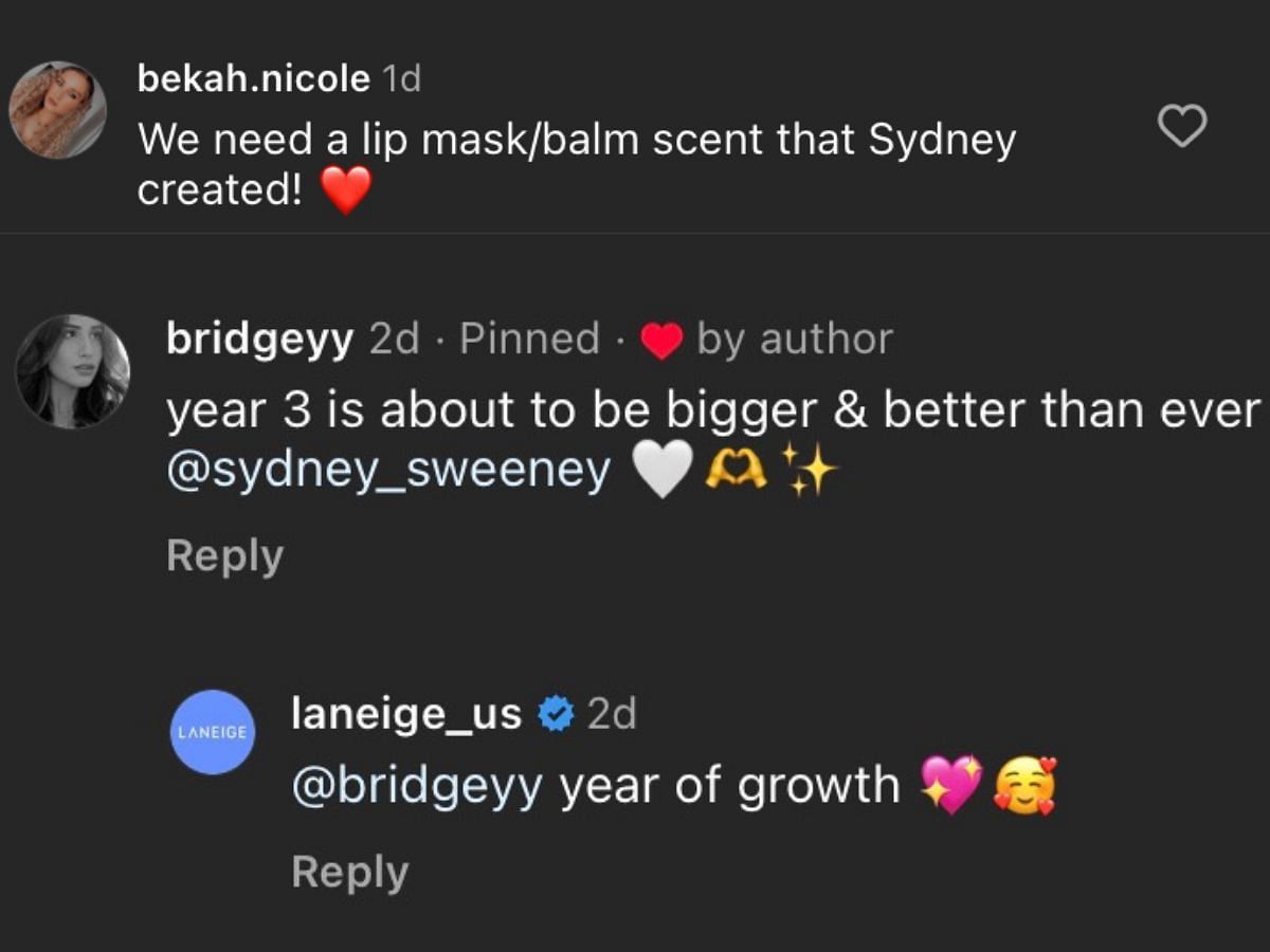 Fans shared their excitement when Sweeney became a global ambassador for Laneige (Photo via Instagram/@laneige_us)