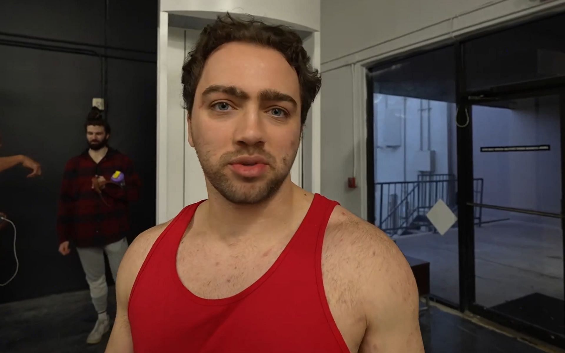 Mizkif shocked after learning that 81% of gyms seemingly fail in the first year (Image via Mizkif/Twitch)