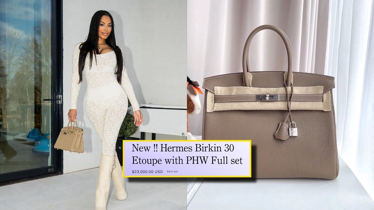 Alisah Chanel pulled up another Hermes Birkin from her luxury arsenal for the day (Image via Instagram @alisahchanel_ &amp; Ladyhoneyluxury @ladyhoneyluxury.com)