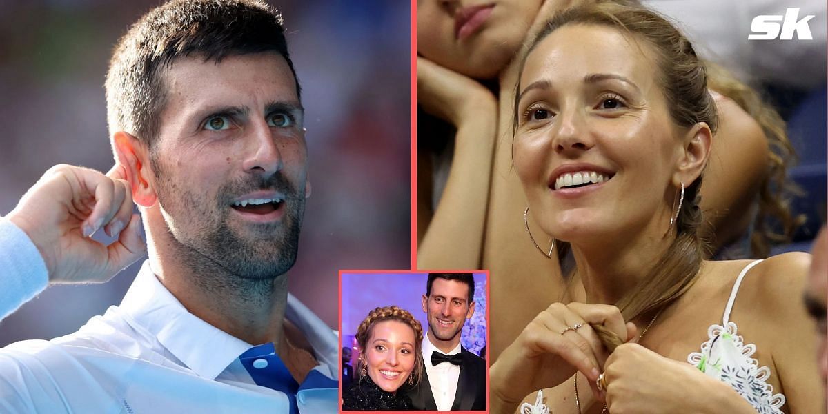 Novak Djokovic (L), Jelena Djokovic (R)