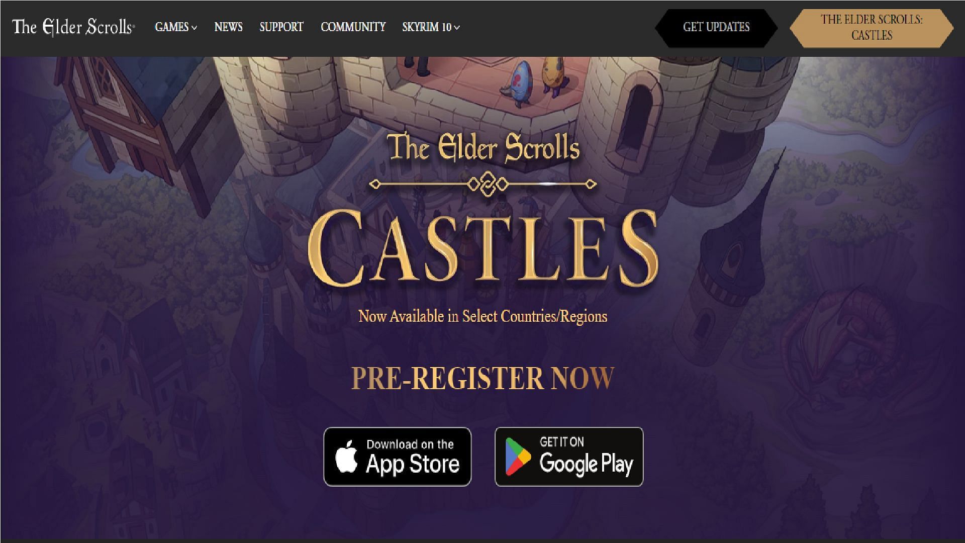 Click on the button of your preferred digital storefront to pre-register (Image via Bethesda Game Studios)