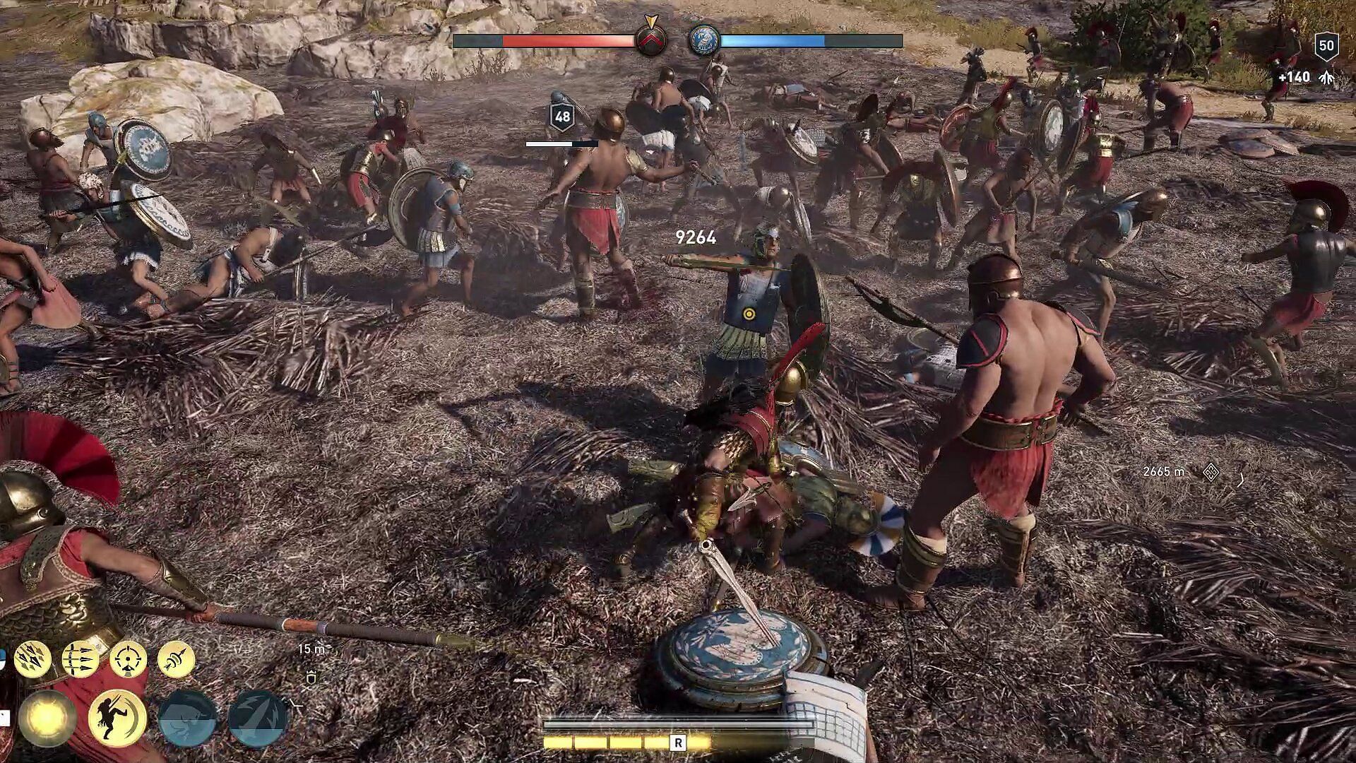 Clashes between Spartan and Athenian armies take place multiple times (Image via Ubisoft)