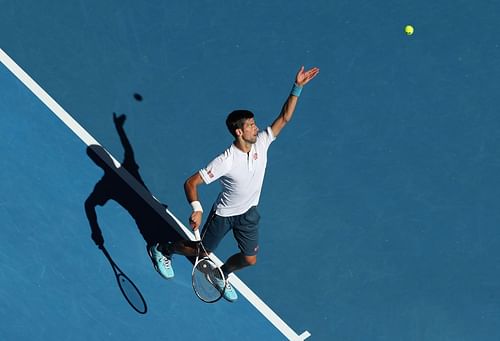 The Serb in action at the 2017 Australian Open