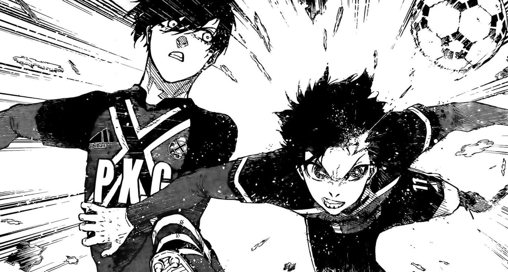 Rin Itoshi and Yoichi Isagi as seen in Blue Lock chapter 249 (Image via Kodansha)