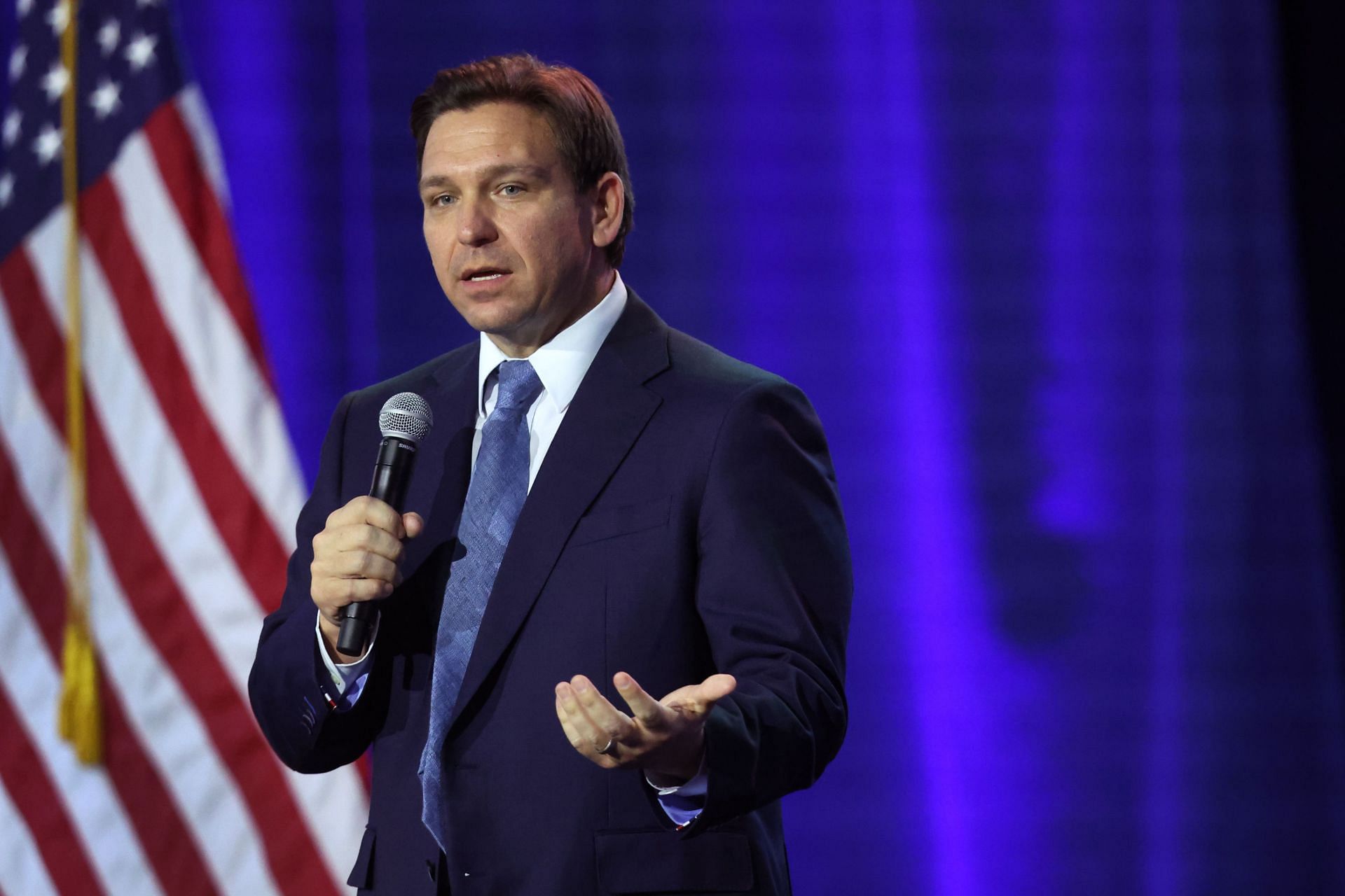 Florida Governor Ron DeSantis Speaks At The Freedom Blueprint In Iowa