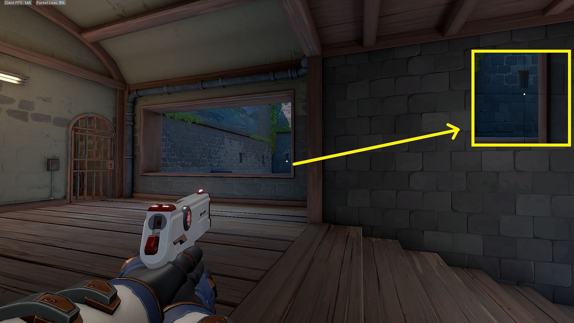 Wallbang spot in B Window (Image via Valorant)