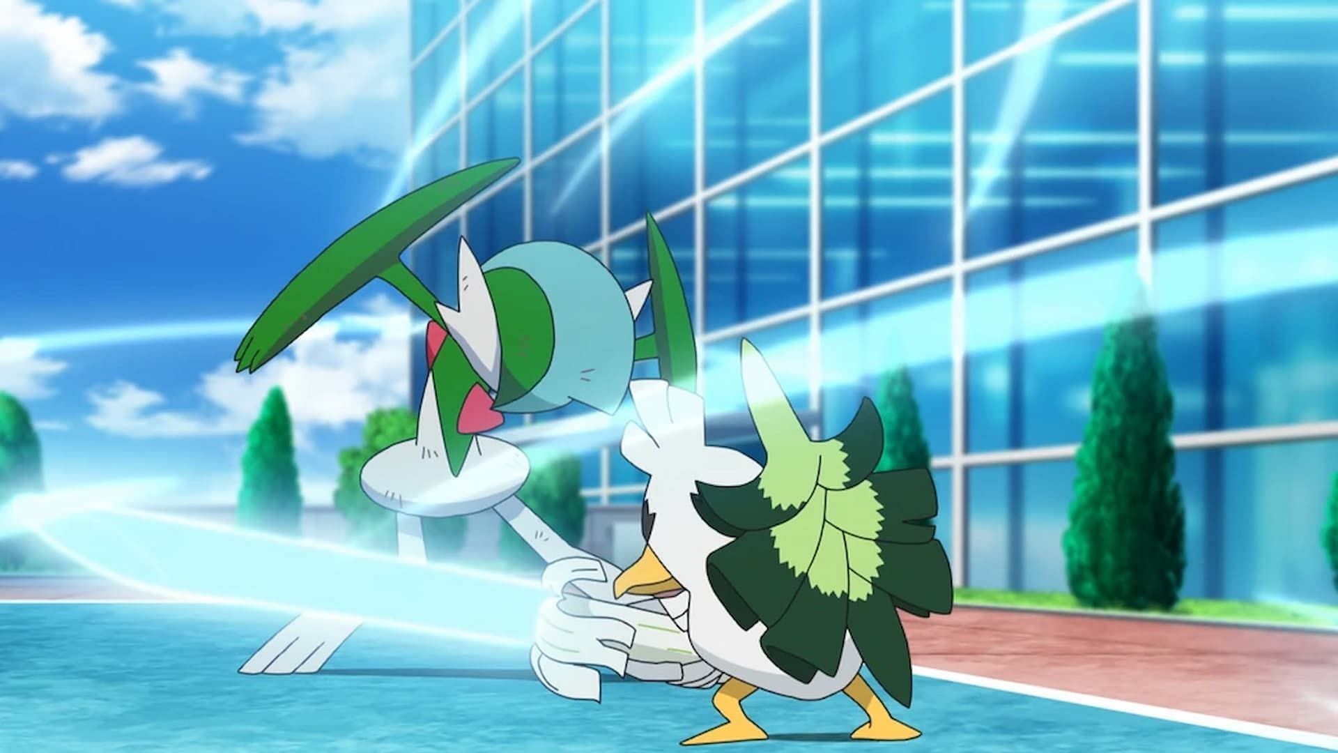 Gallade vs Sirfetch&#039;d (Image via The Pokemon Company)