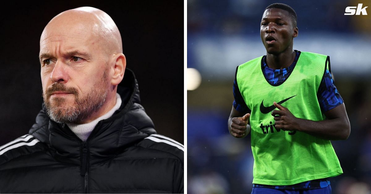 Erik ten Hag and Moises Caicedo (via Getty Images)