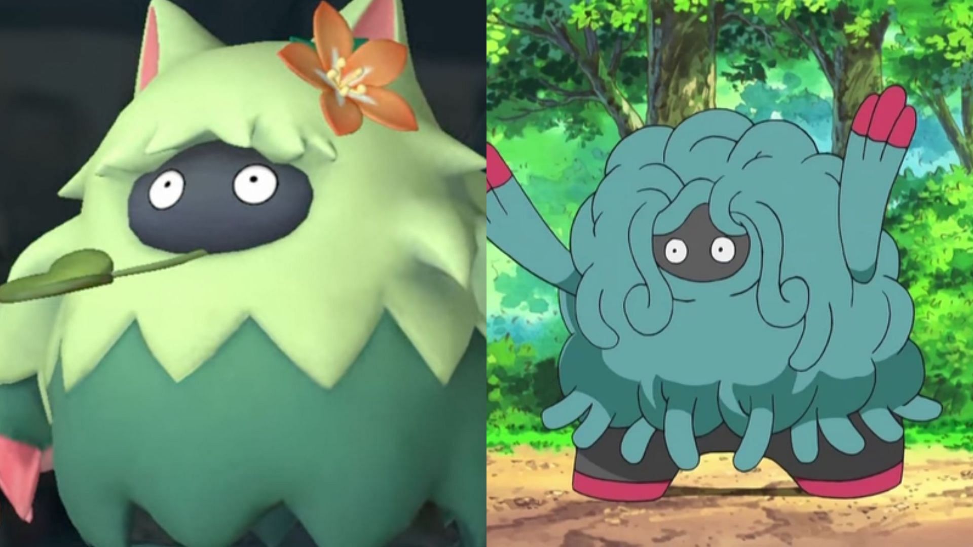 Wumpo and Tangrowth have similar-looking eyes (Image via Pocketpair/The Pokemon Company)