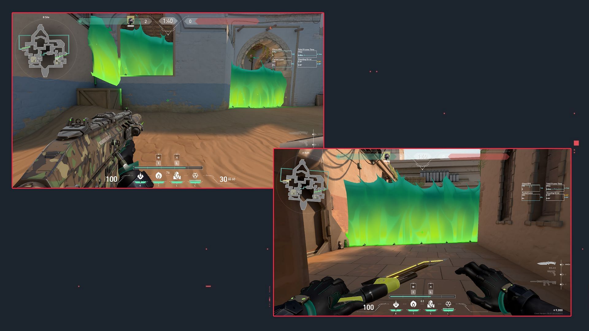 Viper Toxic Screen covering B Window, B Garden, and A Bath (Image via Riot Games)