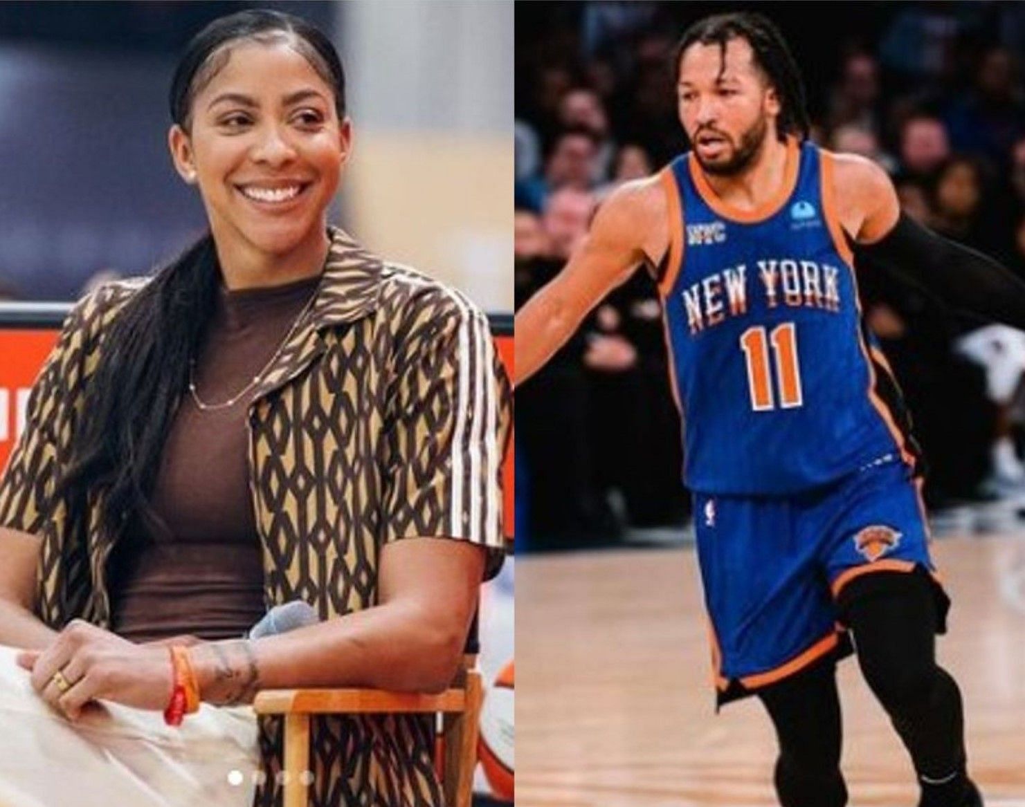 Candace Parker (L) got it from fans for her questionable take on Jalen Brunson