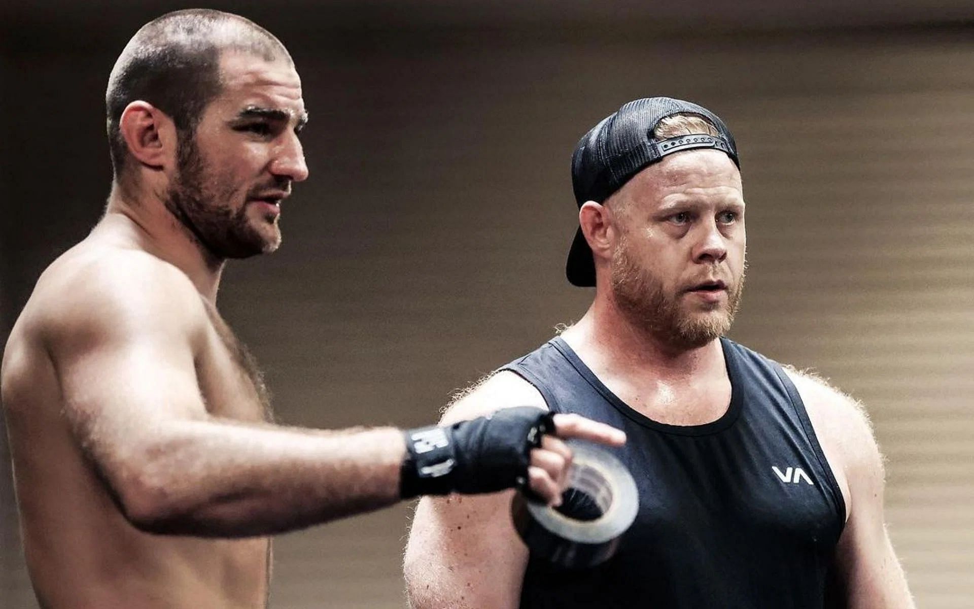 Sean Strickland with his coach Eric Nicksick. [via Instagram @eric_xcmma ]