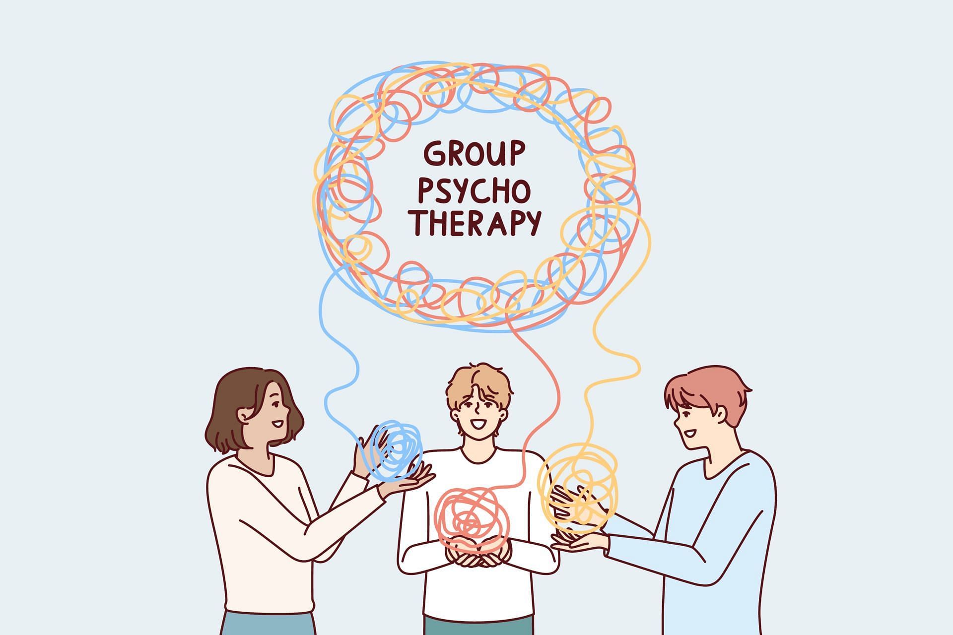 Group therapy can often become the primary form of support. (Image via Vecteezy/ Elada Vasilyeva)