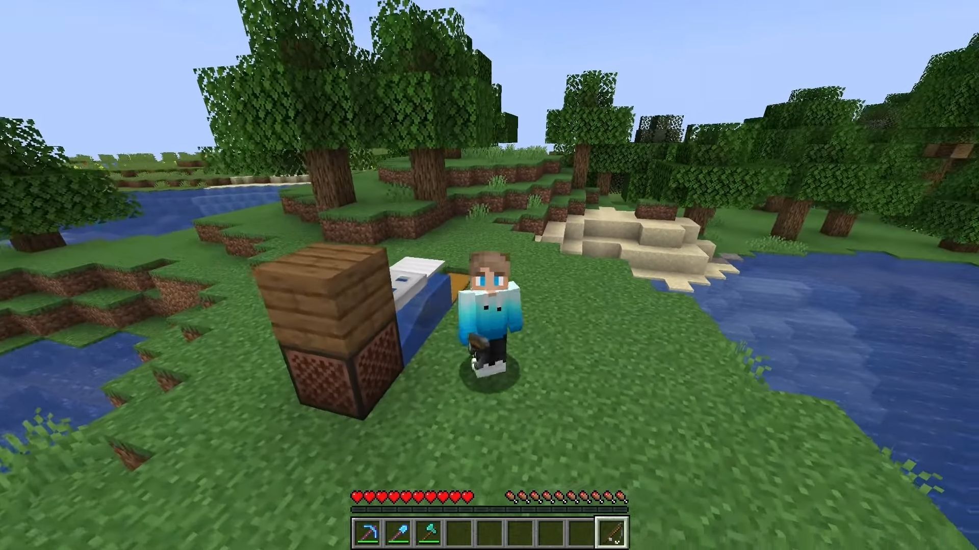 Fish farms in Minecraft are a fantastic source of treasure items like enchanted books (Image via Taffy/YouTube)