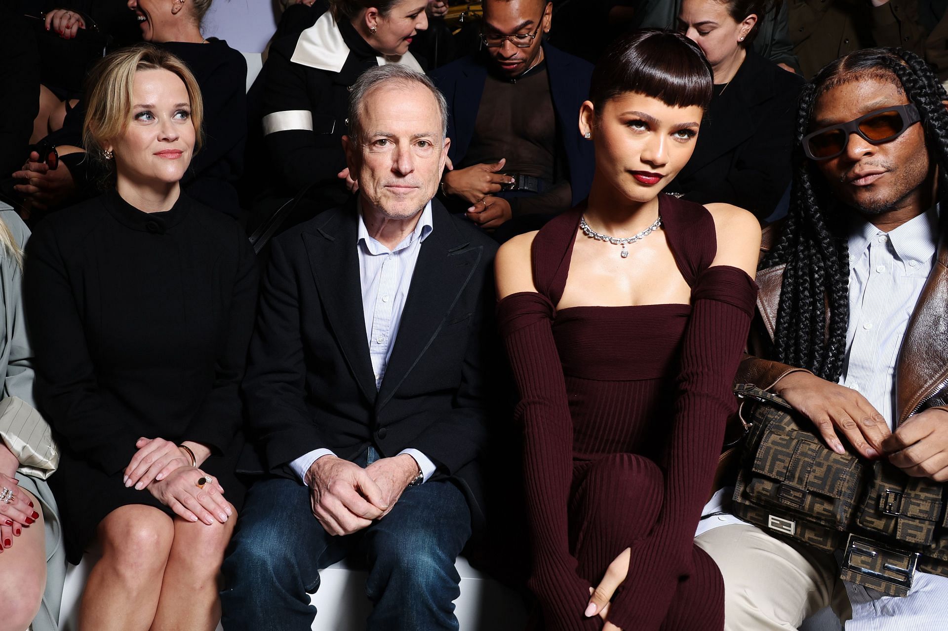 Fendi : Front Row - Paris Fashion Week - Haute Couture Spring/Summer 2024