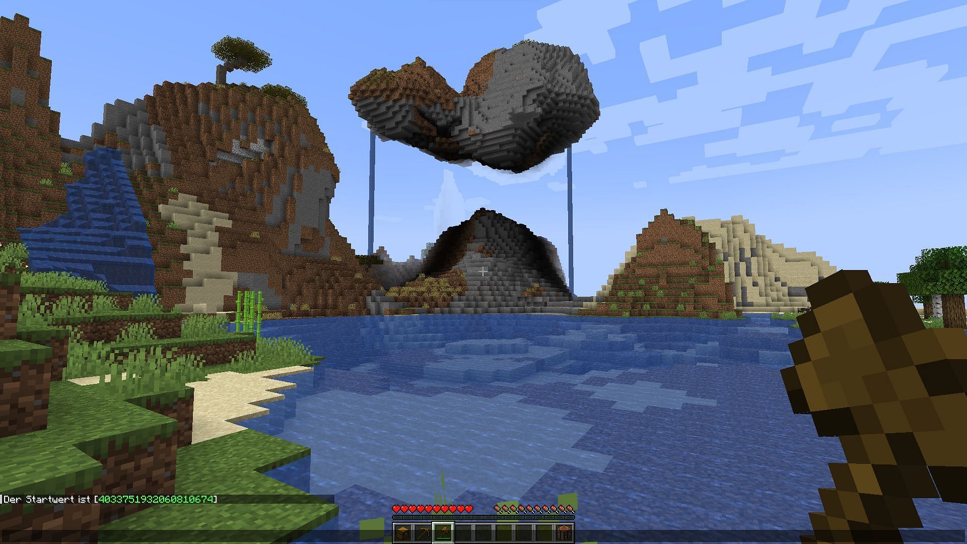 This floating island would be perfect for taking Minecraft screenshots (Image via Elygor77/Reddit)
