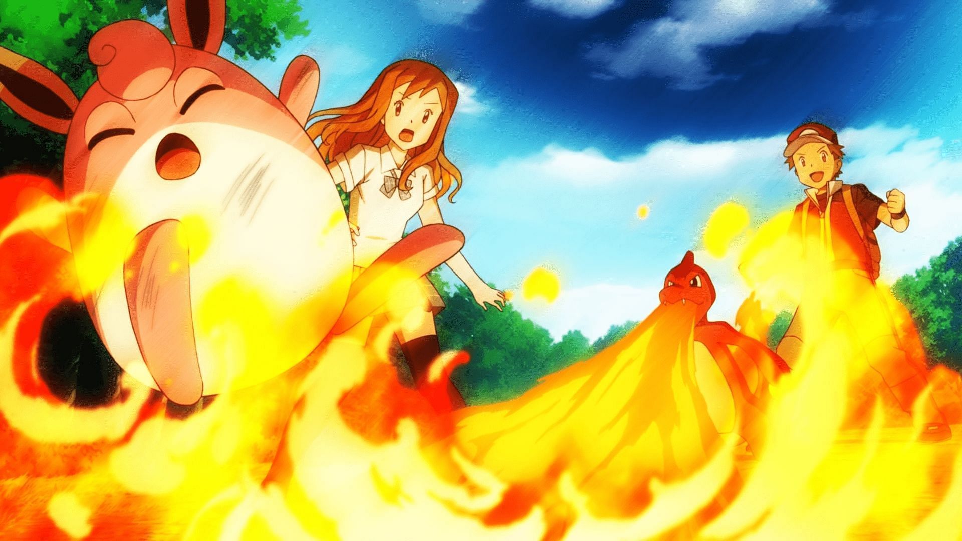 Wigglytuff in battle in the anime (Image via TPC)