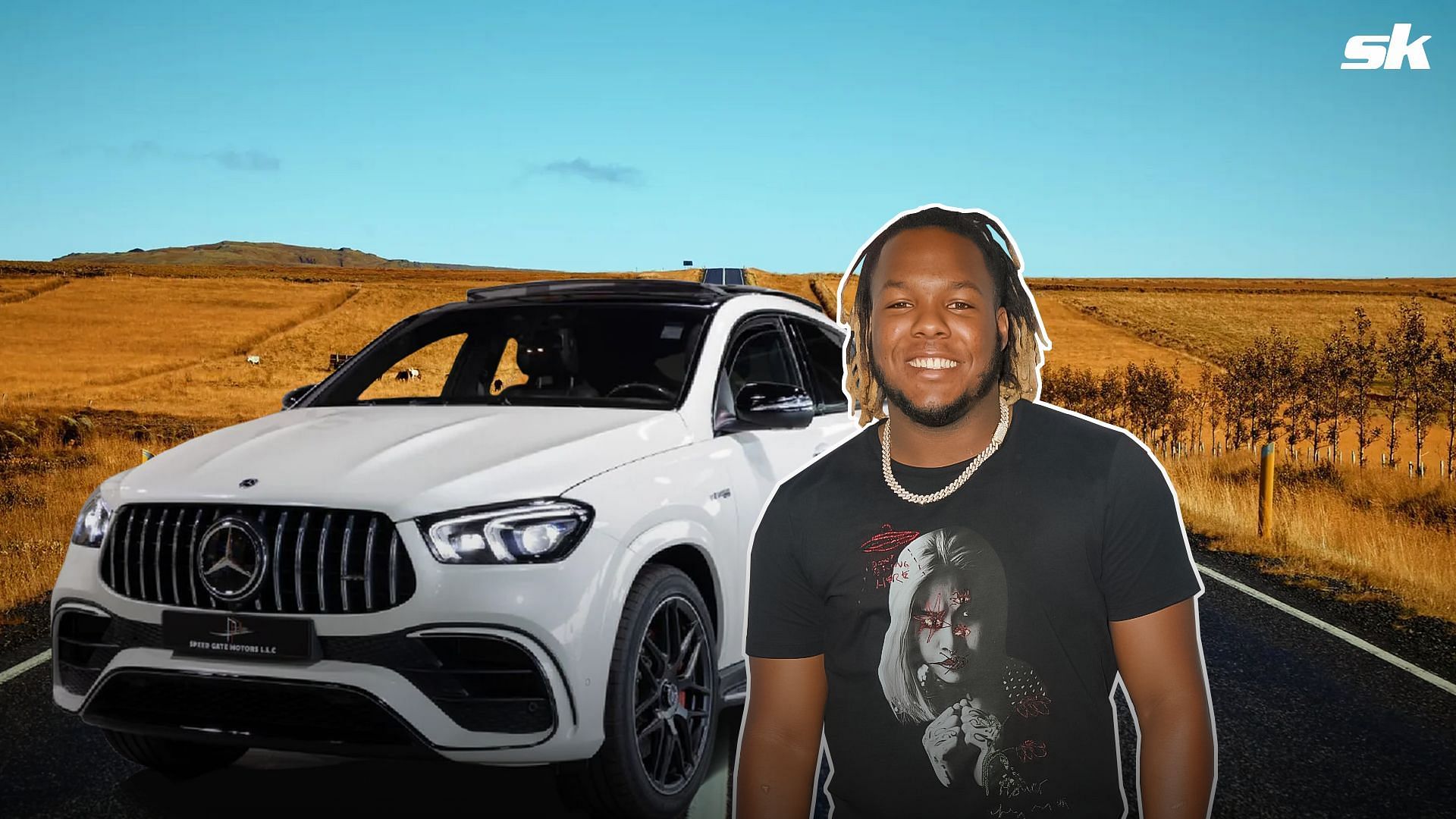 Inside Vladimir Guerrero Jr.&rsquo;s $129,050 Mercedes-AMG GLE 63 S Coupe wrapped in satin white cover ft. custom blue interior &amp; Avorza AV58 forged wheels