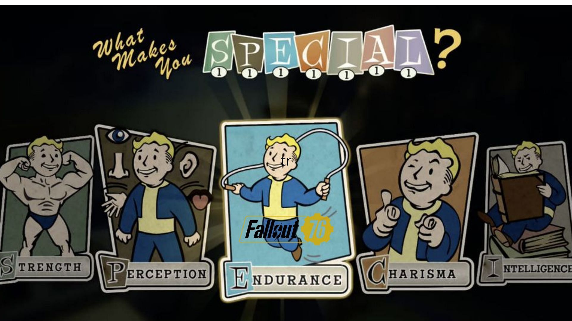 SPECIAL or attributes symbolize the seven in-game stats of players (Image via Bethesda Game Studios)