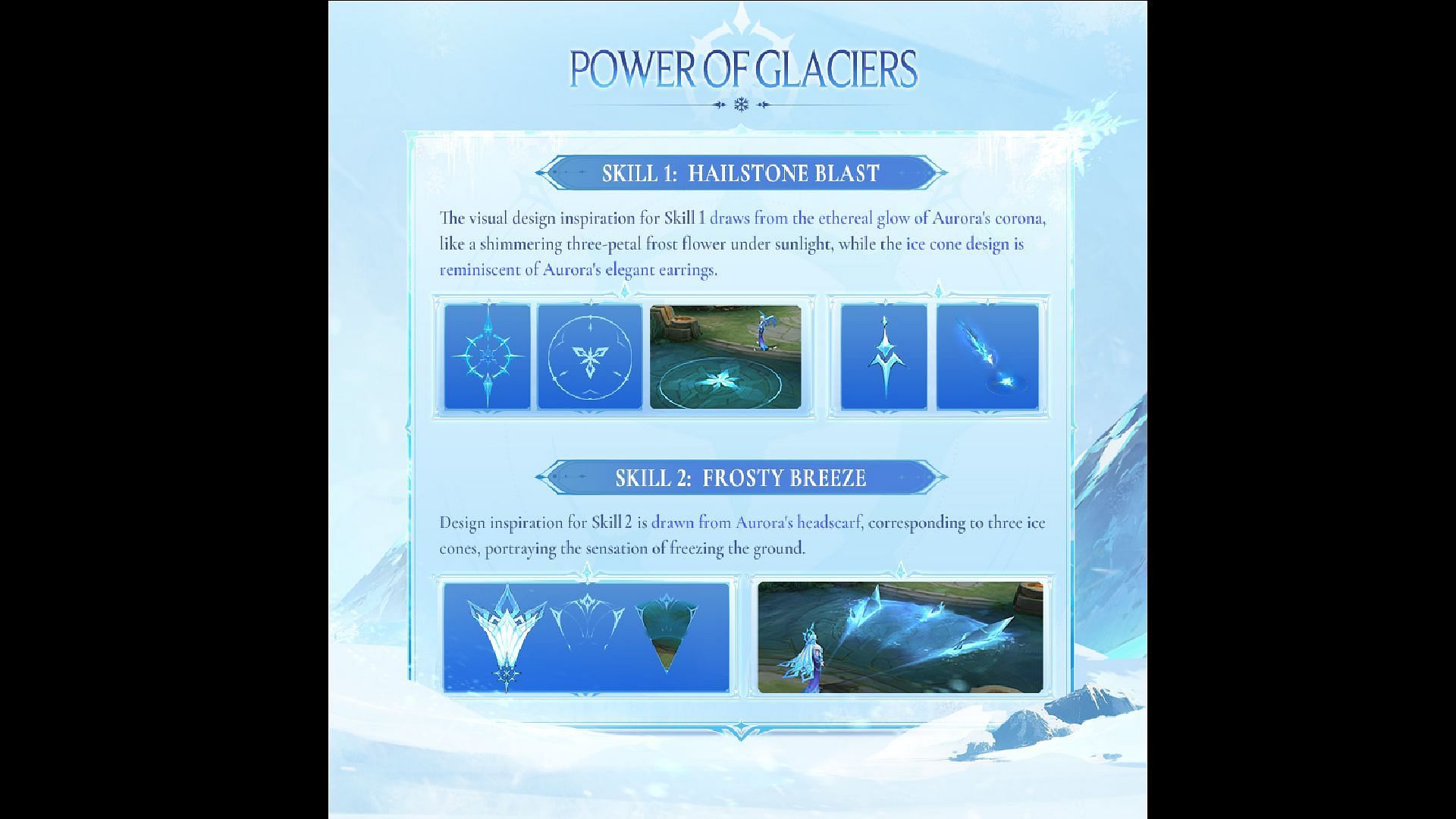 Changes made to Aurora&#039;s first and second skills (Image via Moonton Games)