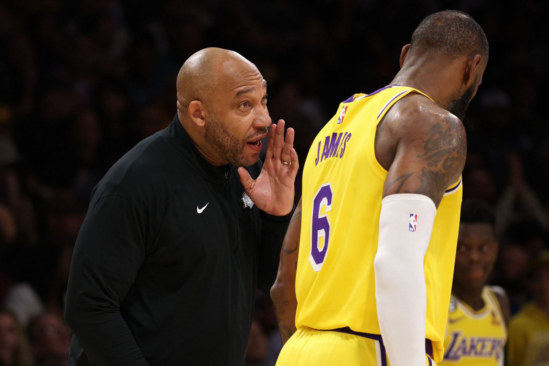 Is LeBron James (right) unhappy with head coach Darvin Ham?