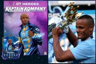 Vincent Kompany - 2nd in Best UEFA Heroes in EA FC 24 list (Image via EA Sports and UEFA)