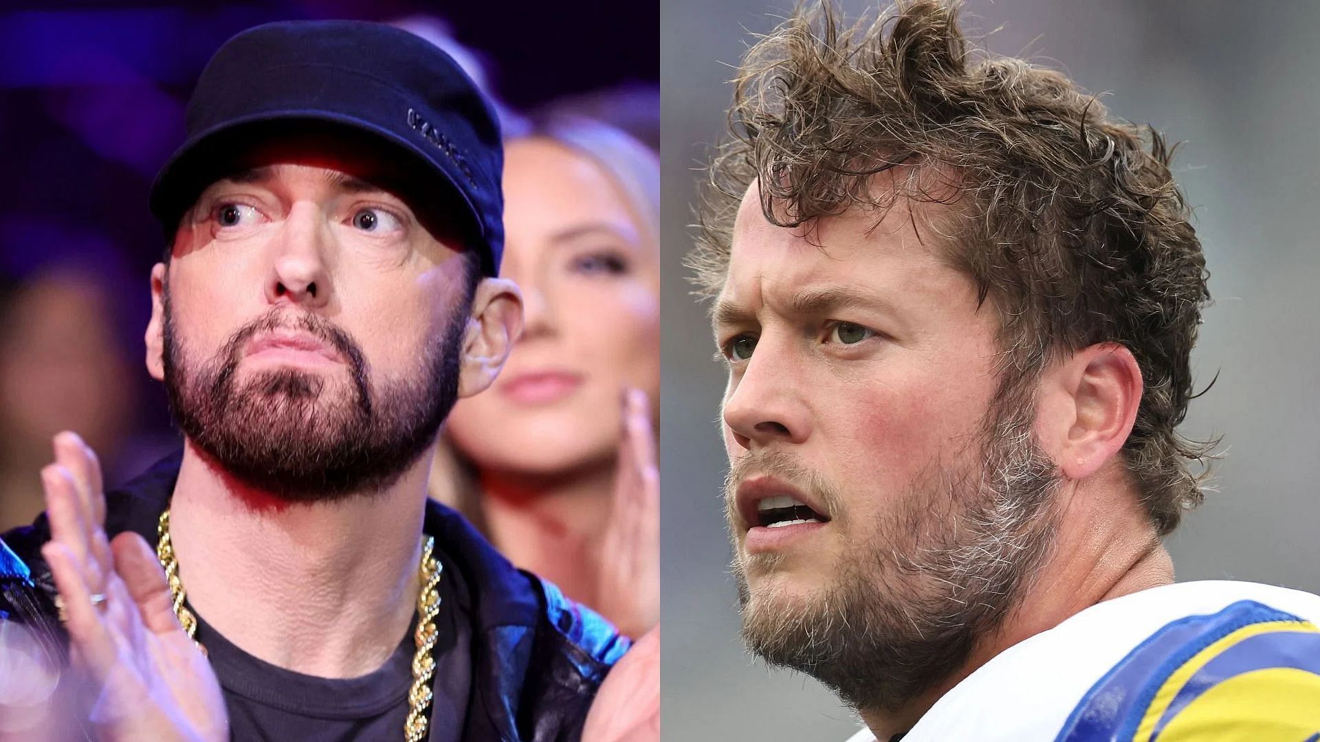 Hip-hop icon Eminem and Los Angeles Rams quarterback Matthew Stafford