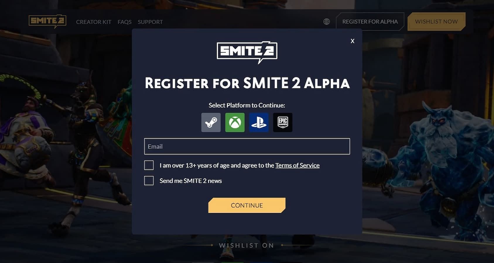 You can sign up for the 2024 Alpha right now (Image via Hi-rez Studios)