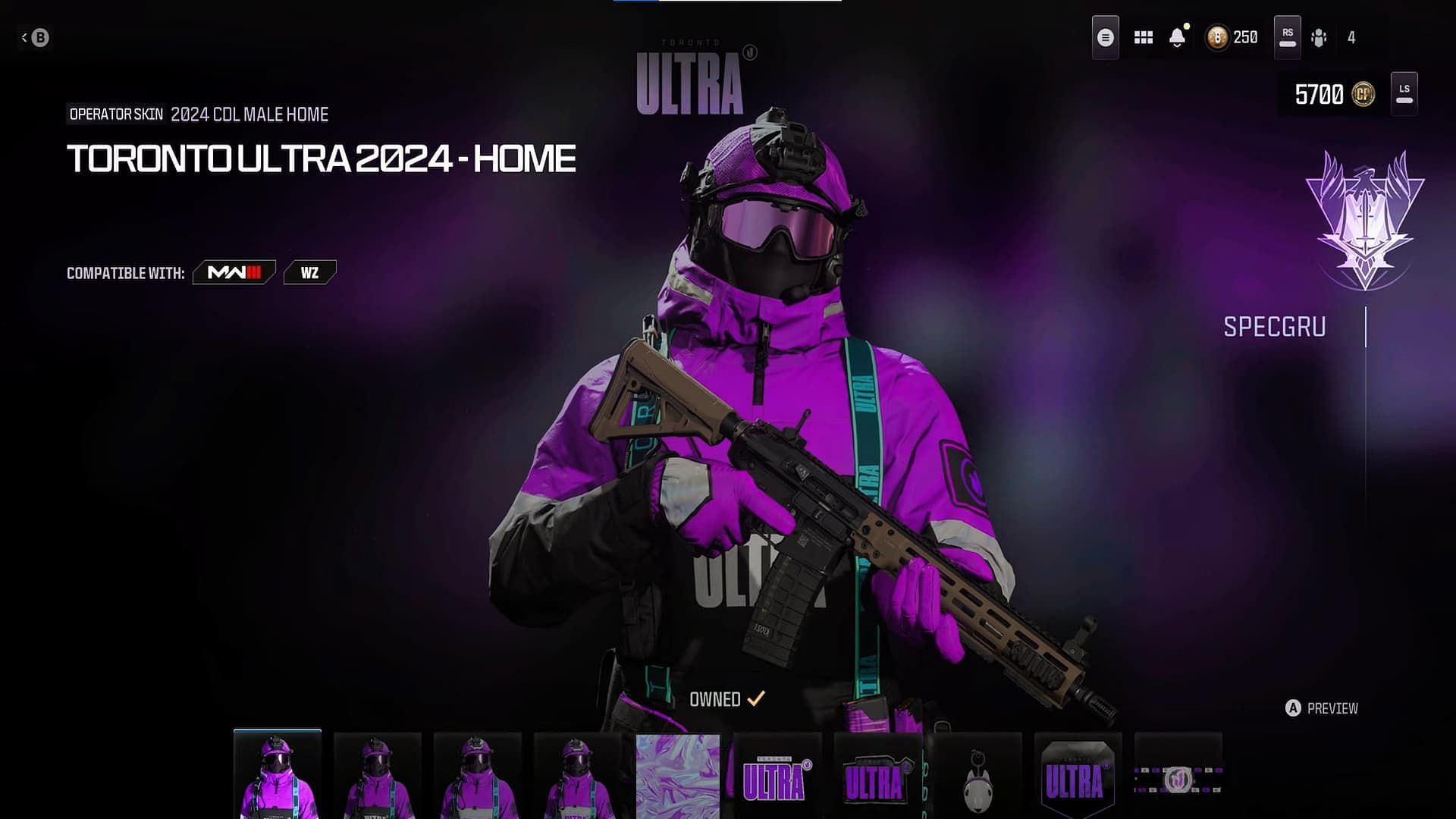 Toronto Ultra CDL teampack in MW3 and Warzone