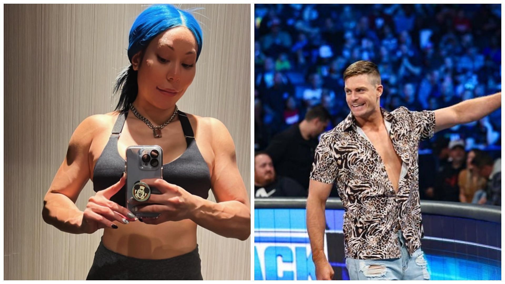 Mia Yim (left); and Grayson Waller (right).