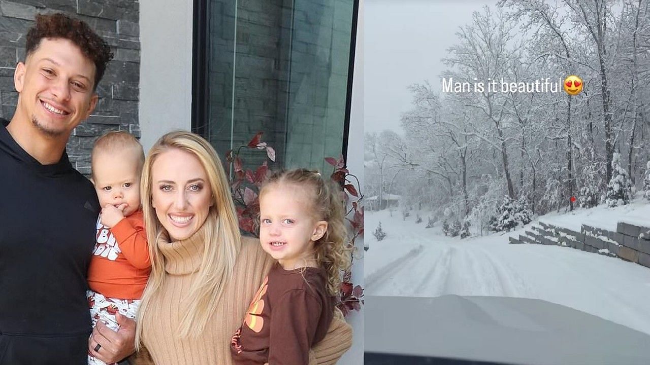 Brittany Mahomes and her family enjoyed a Kansas City snow day. 
