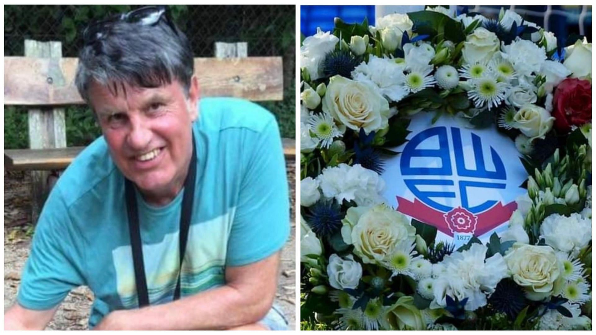 Longtime Bolton Wandererd fan Iain Purslow died during a game (Image via @technical2626/X)