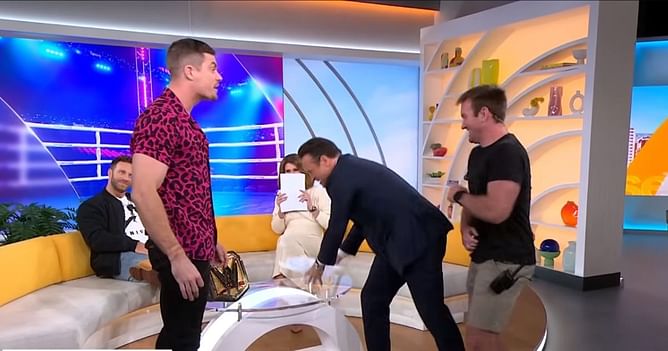 [Watch] WWE's Grayson Waller confronts talk show hosts for disrespecting pro wrestling in character-breaking incident