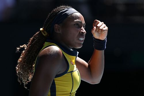 Coco Gauff pictured at Australian Open 2024