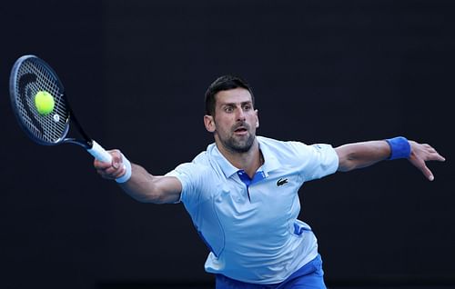 Novak Djokovic at the quarterfinals of the Australian Open 2024