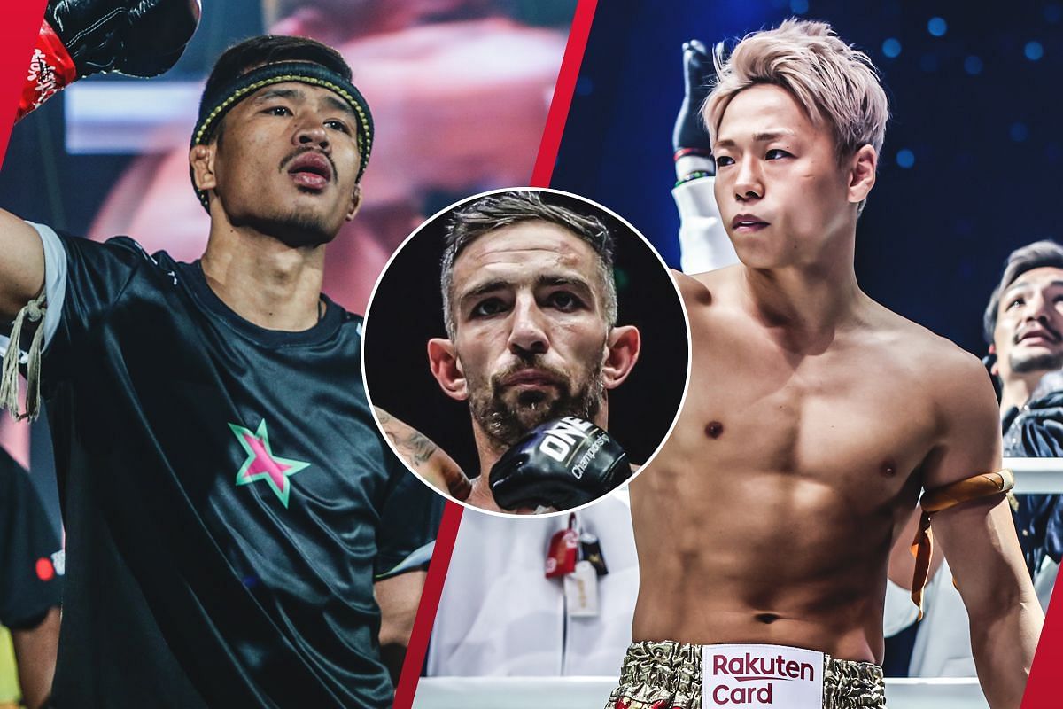 Superlek Kiatmoo9 (left), Liam Harrison (middle), Takeru Segawa (right) | Image credit: ONE Championship