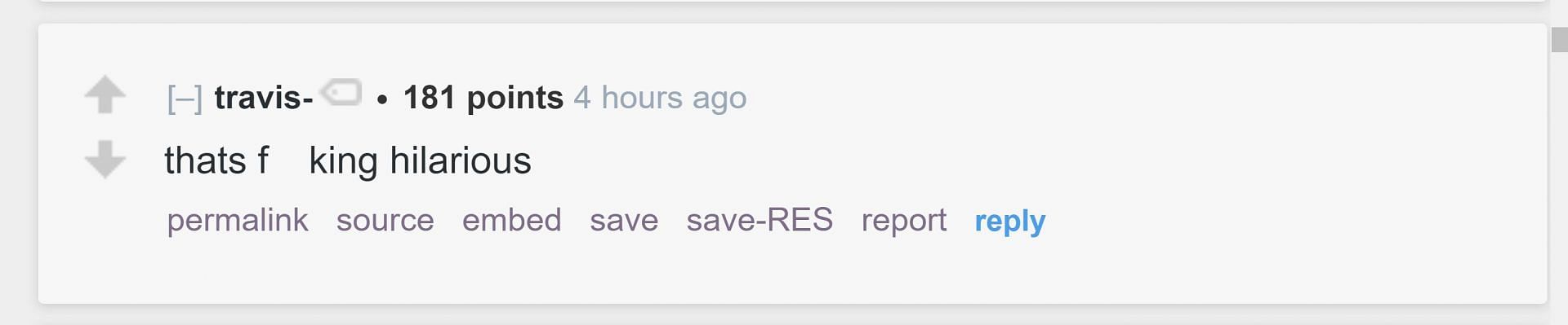 Redditor u/travis-&#039;s comment (Image via r/LivestreamFail subreddit)