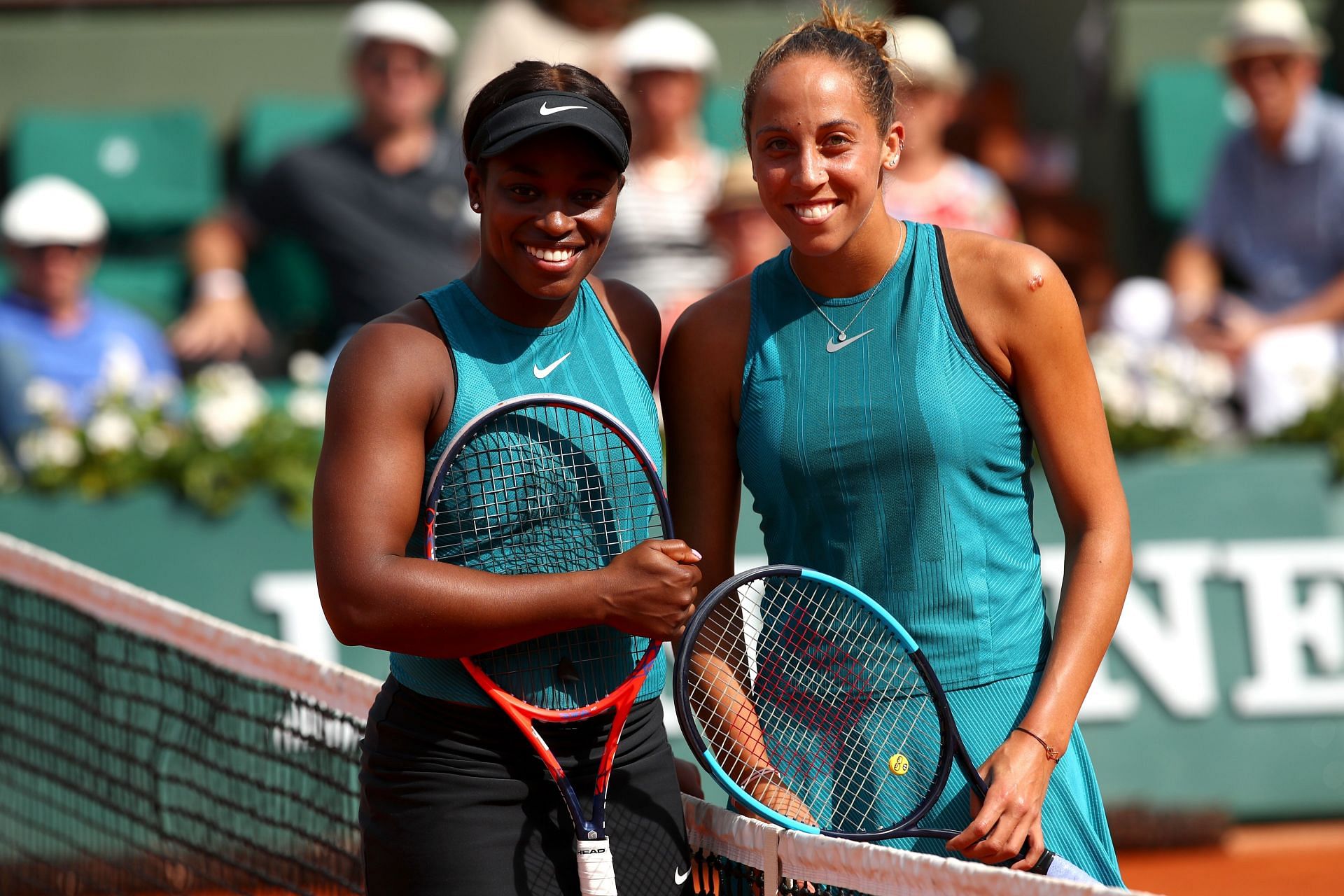 Sloane Stephens and Madison Keys at the 2018 French Open